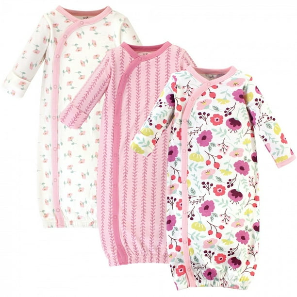Touched by Nature Baby Girls Organic Cotton Kimono Gowns